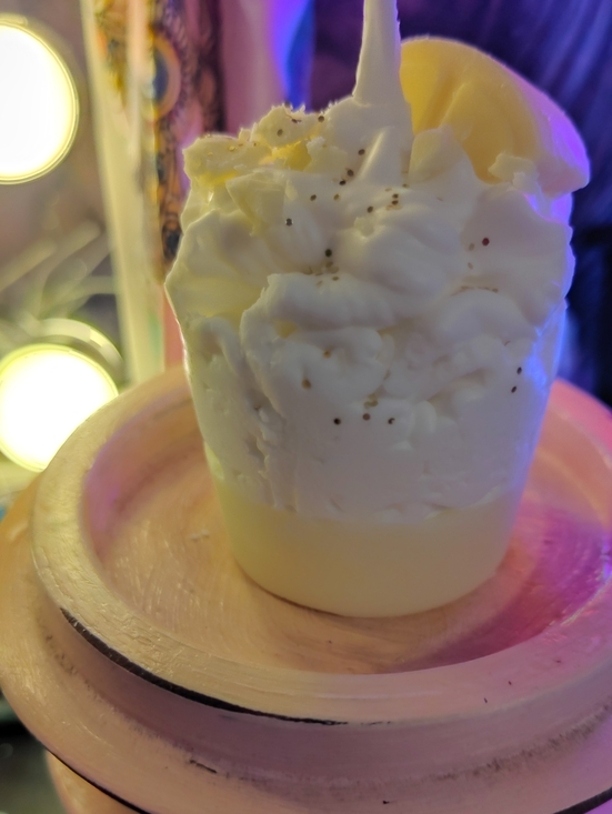 Other - Handcrafted Cream & White Whipped Lemon Soy Votive Candle 2.5 Oz